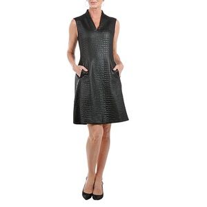 Nwt NATORI crocodile pattern jacquard dress
